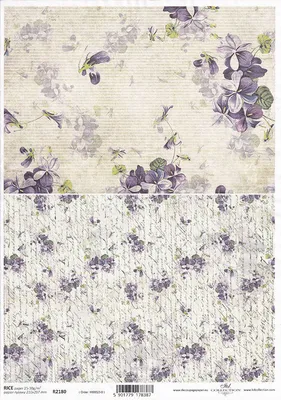 Produktbild von ITD Reispapier Decoupage Bastelpapier Softpapier Serviettentechnik, Blumen, Handschrift R2180