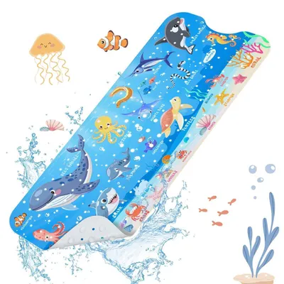 Produktbild von Badewannenmatte Kinder rutschfest Meerestiere 100 x 40 cm PVC
