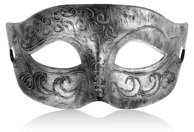 Venezianische Halbmaske aus Kunststoff für Karneval und Cosplay