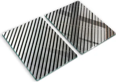 Produktbild von Abdeckung Glas - Küchenabdeckung - 2x40x52 cm - Abdeckplatte -Metalllinien