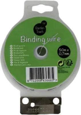 Produktbild von Bindedraht - Silber - Metall - 50 Meter x 0,7mm - Gartendraht - Metalldraht - Draht