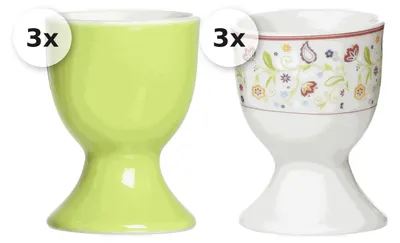 Produktbild von Eierbecher 6er Set Doppio Shanti grün