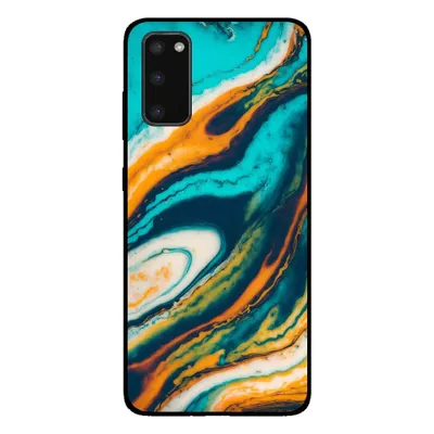 Image de Smartphonica Coque pour Samsung Galaxy S20 aspect marbré - coque arrière marbrée - Vert