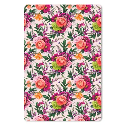 Produktbild von MuchoWow® Mauspad Mousepad Blumen - Farben - Muster 18x27 cm - Mousepads - Maus Mat - Pad - Mausunterlage