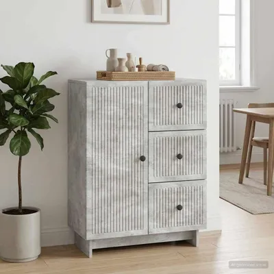 Obrázek produktu pro vidaXL Komoda, betonově šedá, 66 x 34,5 x 90 cm, dřevotřísková deska