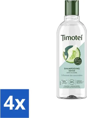 Image de Timotei - Shampooing - Détox - Extrait de concombre - 300 ml - Pack économique - 4 pièces
