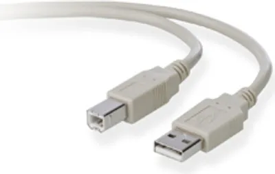 Zdjęcie produktu dla Belkin USB A/B 3m, 3 m, USB A, USB B, USB 2.0, Męska/Męska, Szary