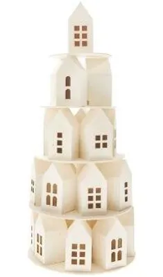 Produktbild von Adventskalender "Holz-Haus-Pyramide", 29 Teile,100%