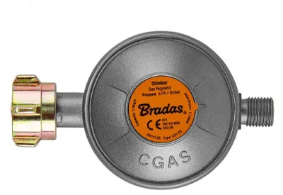 Produktbild von Gasdruckregler 50 mbar mit EFV-Sicherheitsventil, 1,5 kg/h, EN 16129, für Gasflaschen