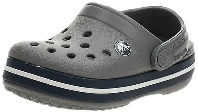 Zdjęcie produktu dla Klapki Crocs Kinder Crocband, uniseks, model Clog T, kolor: szary/granatowy, rozmiar EU 19/20