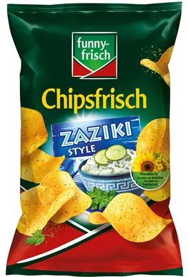 Obrázek produktu pro funny frisch Chipsfrisch Zaziki Style vegetariánský bezlepkový 150g
