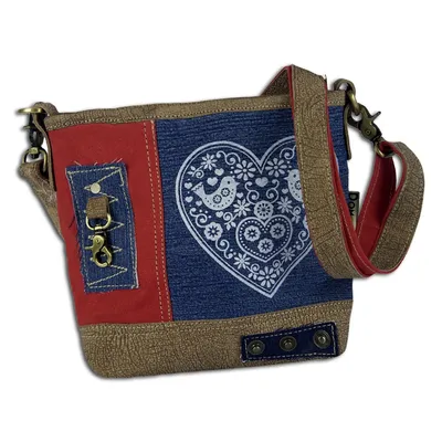 Produktbild von Tasche mehrfarbig Sunsa Canvas Jeansstoff Leder OTA217F