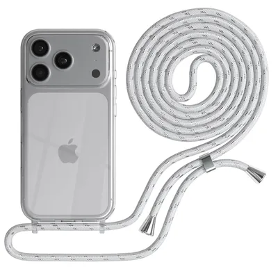Produktbild von EAZY CASE Handykette mit Hülle für Apple iPhone 17 Pro Backcover Handykette, zum Umhängen in Weiß