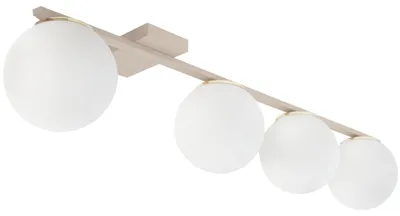 Produktbild von Deckenlampe ALTA Kaschmir Weiß E14 4-flammig – Moderne Deckenleuchte mit weißen Lampenschirmen