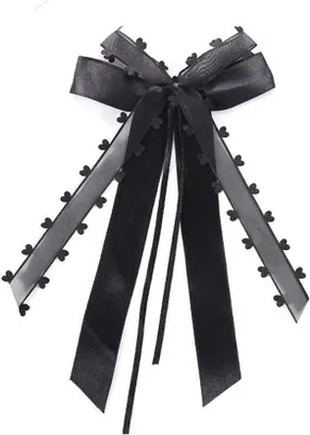 Produktbild von 30 Stück Autoschleifen Hochzeit Antennenschleifen Organza Schleifen Auto Satinband mit Herzen Autoschmuck für Auto Hochzeit Deko Tischdeko Zimmerdeko Geschenverpackung Schwarz