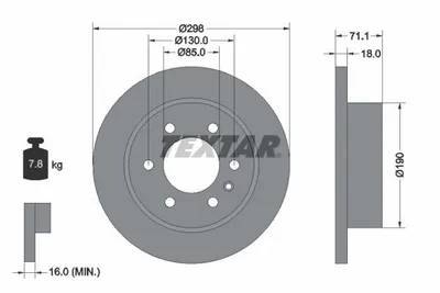 Obrázok produktu pre 2 zadné brzdové kotúče Textar Mercedes Sprinter 970 910