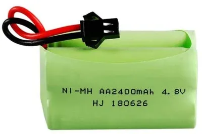 Produktbild von Batéria 4,8 V AA, nabíjateľná Ni-MH batéria, 2400 mAh vysokokapacitné batérie, zástrčka SM 2P pre RC loď HY800 F1 F3 RC autobus s nabíjacím káblom USB