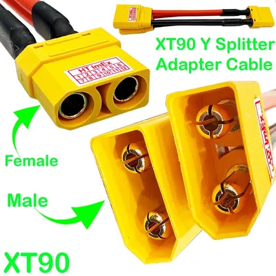 Produktbild von XT90 Y-Kabel Parallel Akku Buchse Stecker 12AWG RC Modellbau Adapter