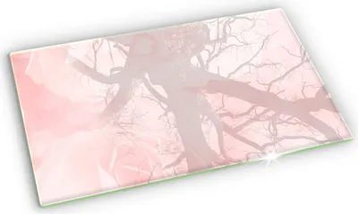 Produktbild von Glas Grabkerzen Untersetzer Motiv Gummifüße - 52x30 cm - Pastellfarbene Hintergrundrosen