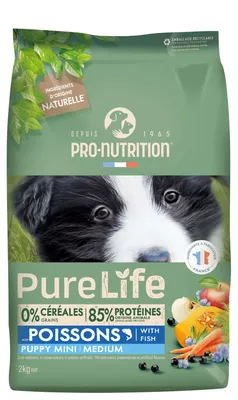 Produktbild von Pro-Nutrition Pure Life Puppy Mini Medium Poissons 2 kg