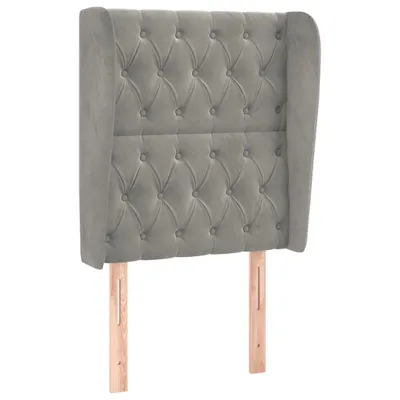 Immagine prodotto di vidaXL Testiera con orecchie Grigio chiaro 83x23x118/128 cm Velluto
