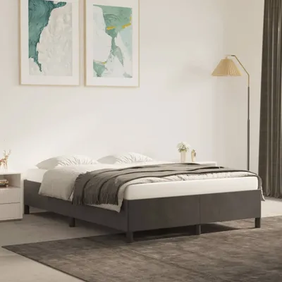 Immagine prodotto di vidaXL Struttura letto senza materasso grigio scuro 140x200 cm velluto