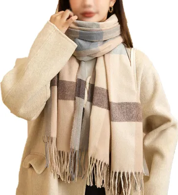 Produktbild von Winterschal, Warme Schals, Accessoires für kaltes Wetter, Fransenschals