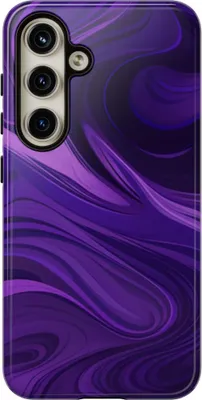 Produktbild von Abstraktes Wellenmuster in Violett – Hülle Kompatibel mit Samsung Galaxy S24