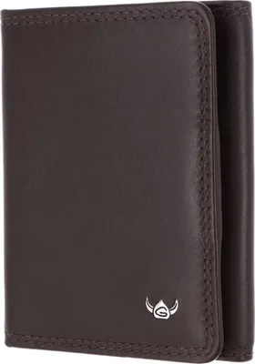 Image de Golden Head Cuir étui pour carte de crédit Polo RFID Protect Minischeintasche 1012 Dunkelbraun marron foncé