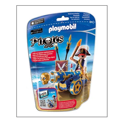Image de PLAYMOBIL 6164 Canon App bleu avec officier pirate
