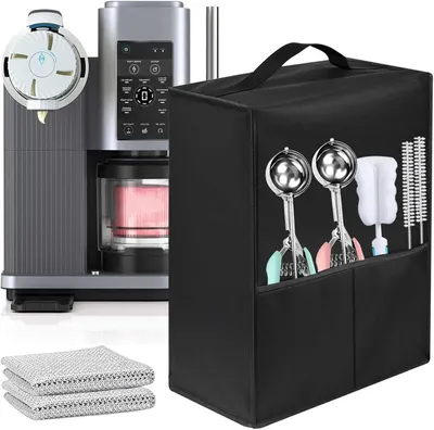 Produktbild von Staubschutz Abdeckung für Slush Eis Maschine, kompatibel Ninja FS301 FS300 CyberChill, wasserdichte 600D Nylon Gerätehaube 48x43x20 cm