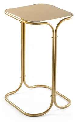 Image de Table basse d'appoint en métal doré 30 x 52 x 30 cm