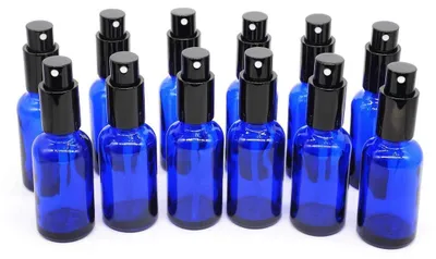 Obrázok produktu pre 30 ml modrá sklenená rozprašovacia fľaša s jemnou tryskou