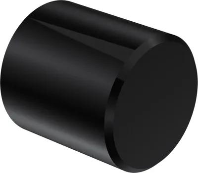 Produktbild von Interdeco Endstücke / Zierabschlüsse für Gardinenstangen mit 20 mm Ø Schwarz, Typ Santo (Kappe), Pack. 2 Stück