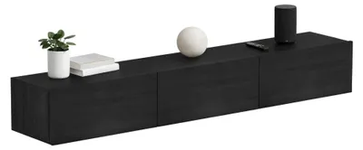 Produktbild von Lariano - TV-Schrank, 180x31x26 cm Schwarz, 3 Türen