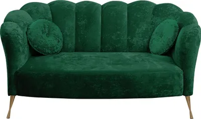 Obrázek produktu pro Stylová pohovka KOHANA - zelená / zlaté nožky