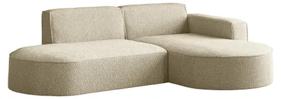 Image de Canapé d'angle Parma Studio, pour salon, tissu Quelle, droit, beige (06)