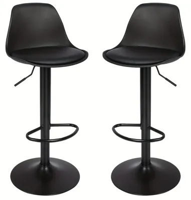 Immagine prodotto di Sgabello da bar - Sgabello da cucina - Sgabello da bistrot - Set di 2 - Altezza regolabile da 55 a 75 cm
