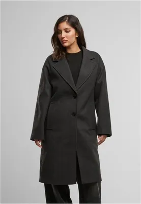 Produktbild von Urban Classics Damen Übergroßer, langer Mantel, anthrazitfarben meliert - Größe M