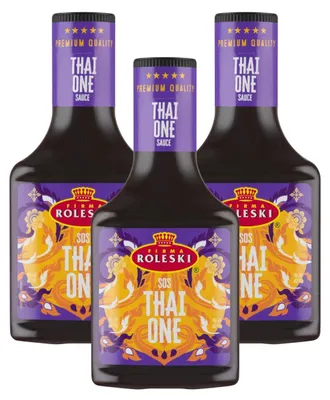 Produktbild von Roleski Thai One Asia Sauce 3x 370g - süß scharf mit Sojasauce für Stir-Fry