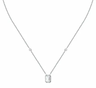 Produktbild von Silberne Halskette mit klaren Zirkonen Tesori SAIW316