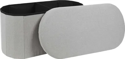 Zdjęcie produktu dla HowHomely Puff szary stołek 76 x 38 x 38 cm Pufa
