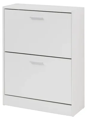 Schuhregal 12 Paare, 2 Türen, doppelte Tiefe, 24x63x81 cm