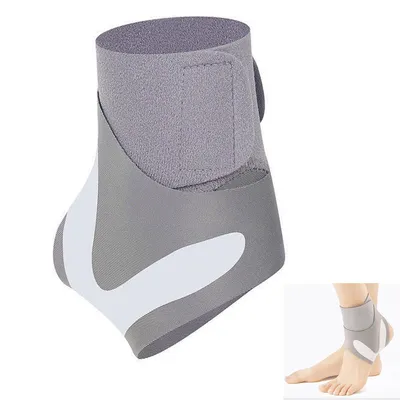 Produktbild von 2er Set Sprunggelenkbandage Hochelastisch Knöchelstütze,verstellbare Kompressionsmanschette,Einheitsgröße,Rutschfeste Fußgelenkstütze