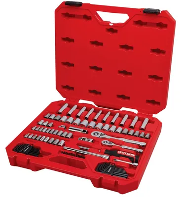 Mechaniker-Werkzeugset 83-teilig, SAE/metrisch, Ratschen und Steckschlüssel