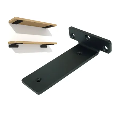 Produktbild von Moderne T-Halterung 150 mm in Schwarz, 2 Stück