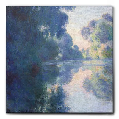 Zdjęcie produktu dla Giallobus - Poranek nad Sekwaną - Claude Monet - 100D x 100S cm - Obraz - Standaard frame canvas