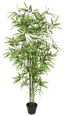 Image de Bambou Plante Artificielle Artificiel Plastique 150cm Decovego