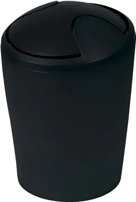 Produktbild von Spirella Kosmetikeimer "Move" Abfalleimer Schwingdeckeleimer | Kunststoff | 2 Liter | Schwarz