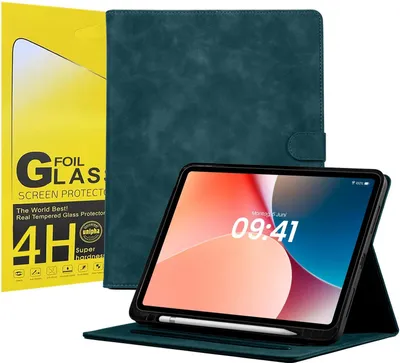 Produktbild von LBH Tablet Schutzhülle + 2x 4H Displayfolie für Apple iPad Pro 7. Gen 11 Zoll Cover Case Schutz Tablet Farbe: Petrol